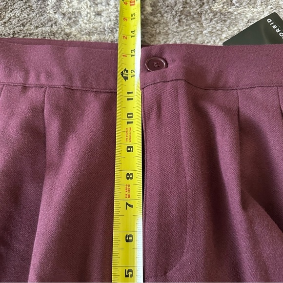 NWT Torrid Brushed Twill Wide Leg Pants Maroon 12R - Picture 7 of 9